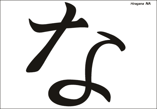 Alphabet japonais Hiragana : NA