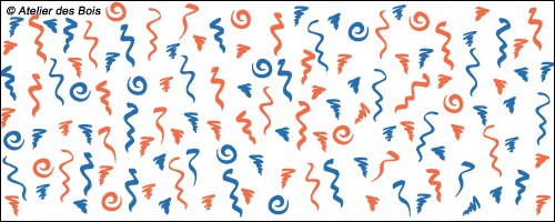 Assortiment de traits déco et de spirales, deux couleurs