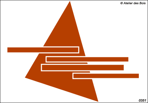 Motif géométrique triangulaire style Seventies