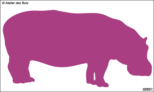 Sokloko, l'Hippopotame : silhouette modèle 1