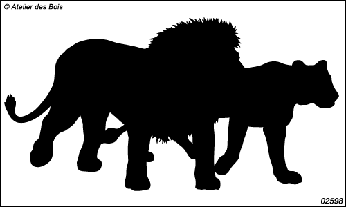 Rungwa, les Lions : Couple modèle 8 (silhouettes)
