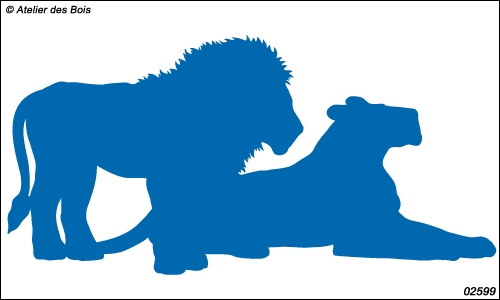 Rungwa, les Lions : Couple modèle 9 (silhouettes)