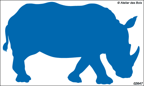 Debeeti, le Rhinocéros : silhouette modèle 7