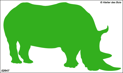 Debeeti, le Rhinocéros : silhouette modèle 8