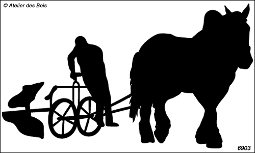 Trait Auxois avec charrue : 1 cheval