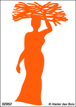 Dajan, Femme porteuse de bois (silhouette) modèle 2