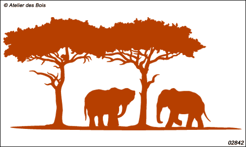 Kipembawe, Paysage Elephants Petit modèle