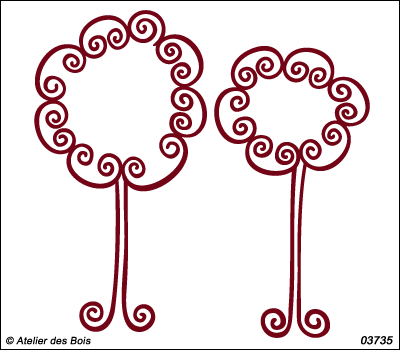 Ensemble de 2 arbres Lollipop M.3735