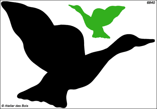 Silhouette de canard en vol modèle 5