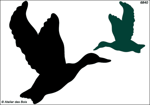 Silhouette de canard en vol modèle 7
