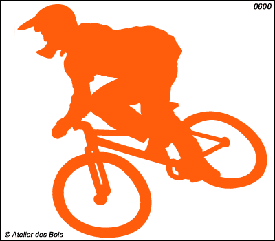 BMX en descente (silhouette) M6008