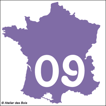 France avec département Ariège et 09