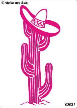 Cactus Arriba grand modèle avec sombrero 3021