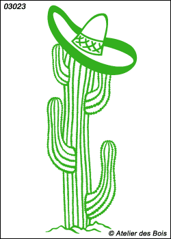 Cactus Arriba grand modèle avec sombrero 3023