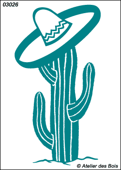 Cactus Arriba petit modèle avec sombrero 3026