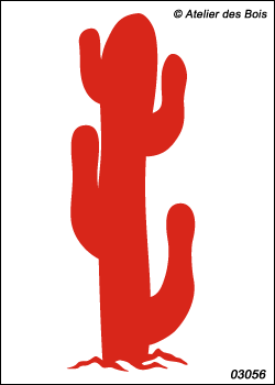 Silhouette de Cactus Arriba grand modèle 3056