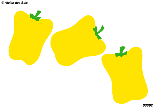 Ensemble de poivrons bicolores