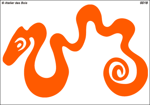 Décor indien : Serpent d'eau Hopi (modèle 1)