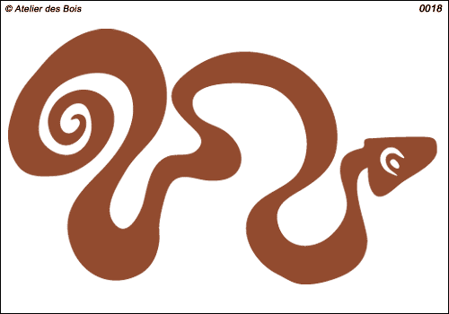 Décor indien : Serpent d'eau Hopi (modèle 3)