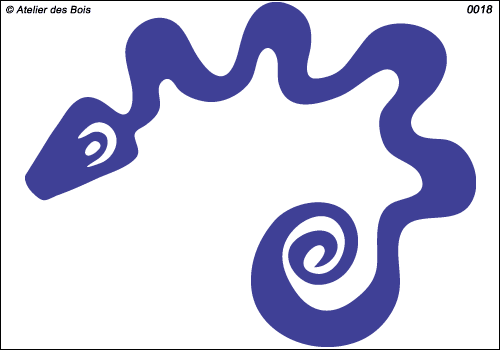 Décor indien : Serpent d'eau Hopi (modèle 5)
