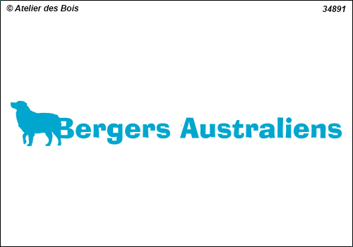 Lettrage Bergers Australiens 1 ligne 1 silhouette mod. 891