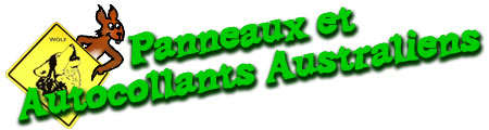 Panneaux et autocollants australiens