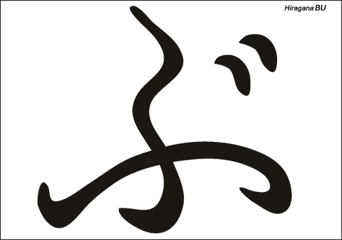 Alphabet japonais Hiragana : BU