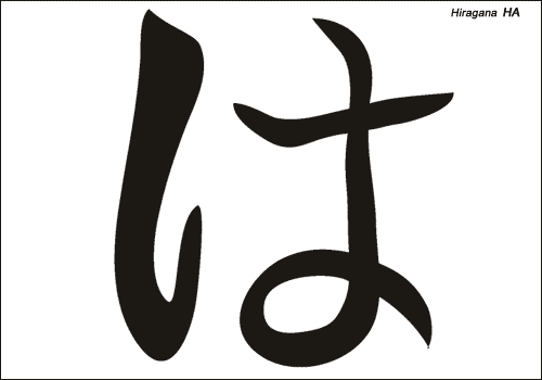 Alphabet japonais Hiragana : HA