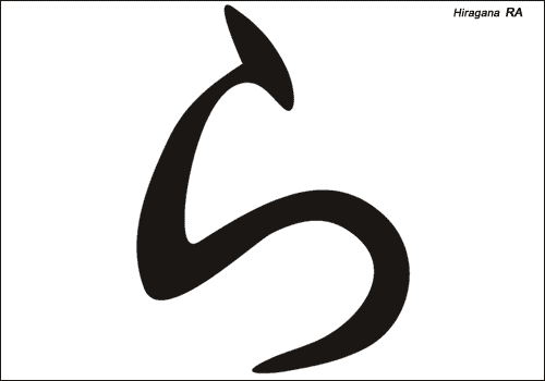 Alphabet japonais Hiragana : RA