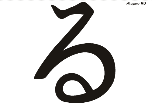 Alphabet japonais Hiragana : RU