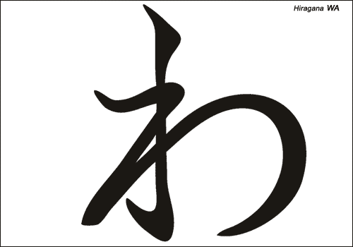 Alphabet japonais Hiragana : WA