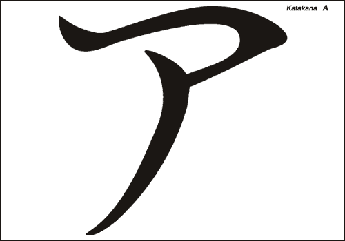 Alphabet japonais Katakana : A
