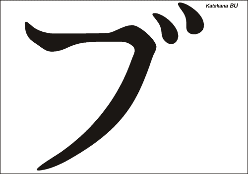Alphabet japonais Katakana : BU