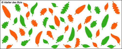Assortiment de feuilles, deux couleurs au choix