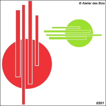 Motif géométrique rond style Seventies