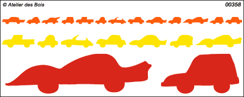 Frise de petites voitures