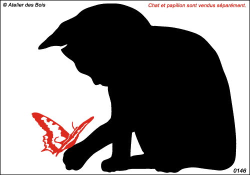 Danji, Silhouette de Chat assis jouant