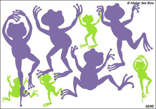 Les Clodyz, ensemble de 4 grenouilles dansantes et sautantes 6