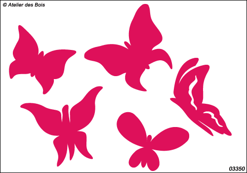 Ensemble de 5 Papillons modèles 3340 à 4