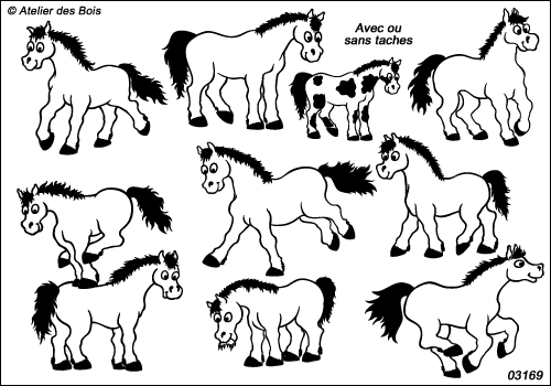 Ensemble de 9 Joyeux Poneys modèles 60,61,62,70,71,72,80,81 & 82