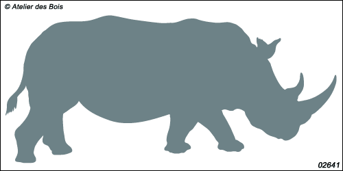 Debeeti, le Rhinocéros : silhouette modèle 1
