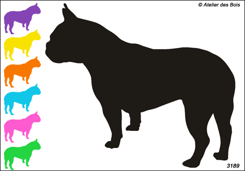 Louis, Silhouette de Bouledogue Français