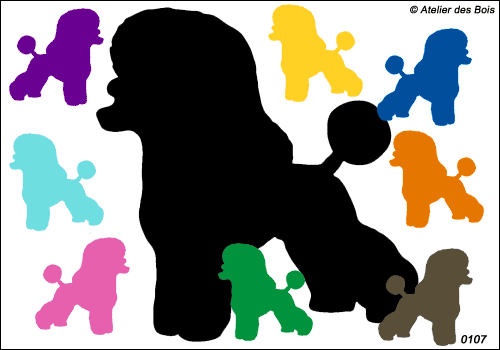 Zora, Silhouette de Caniche debout