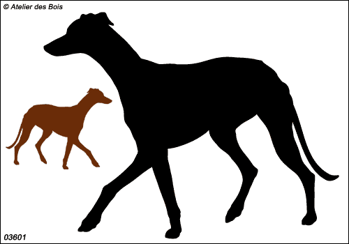 Silhouette de Galgo debout 3601