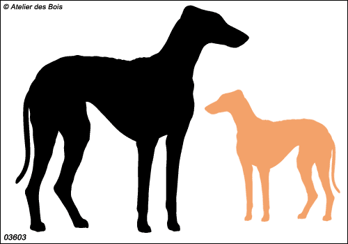Silhouette de Galgo debout 3603