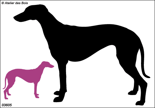 Silhouette de Galgo debout 3605