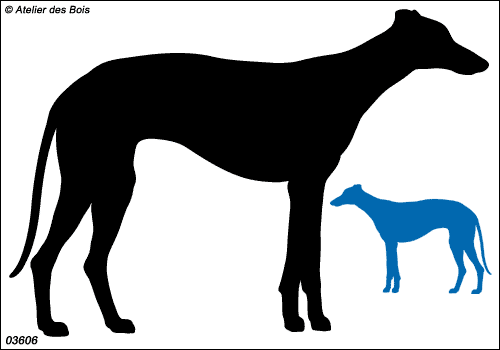 Silhouette de Galgo debout 3606