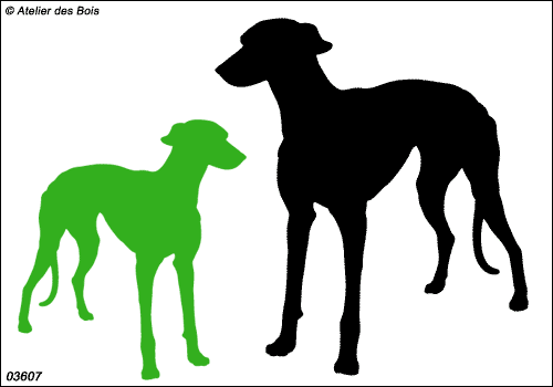 Silhouette de Galgo debout 3607