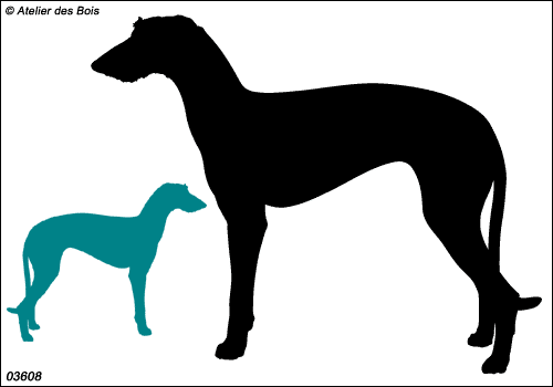 Silhouette de Galgo debout 3608