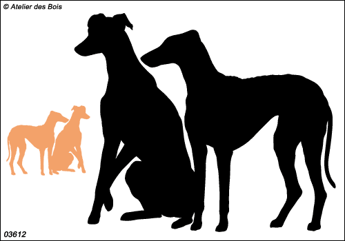 Silhouettes de deux Galgos 3612